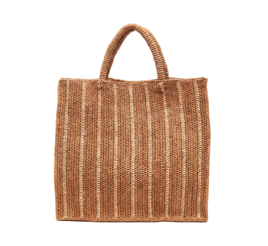 Mar Y Sol - Marbella Tote in Sand with Natural Stripes