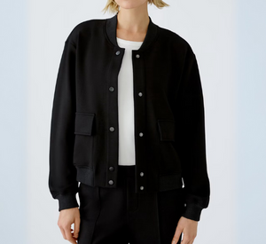 OUI - Jersey Baseball Jacket in Black