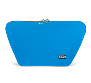 Kusshi - Vacationer Makeup Bag in Electric Blue/Neon Pink