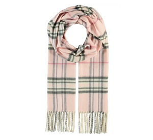 FRAAS SCARF COMPANY - Plaid Cashmink Scarf in Light Rose