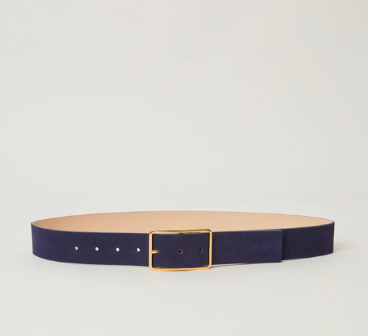 
            
                Load image into Gallery viewer, B-Low The Belt - Milla Suede Belt in Navy Gold
            
        