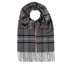 FRAAS SCARF COMPANY - Plaid Cashmink Scarf in Grey Plaid