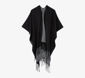 Echo - Ruana Cape in Black