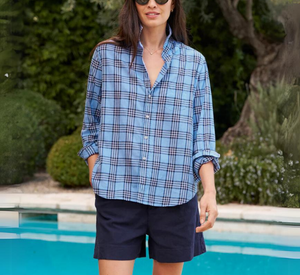 Frank & Eileen - Eileen Casual Cotton Relaxed Button-Up in Blue and Navy Plaid
