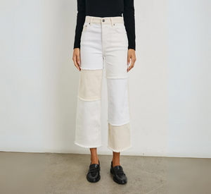 Rails - Getty Patchwork Jean in Ecru/White