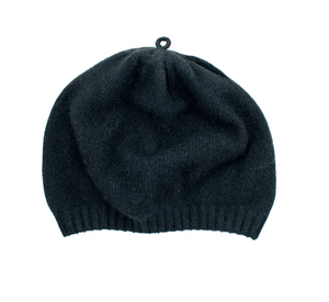 PORTOLANO - Cashmere Beret in Black