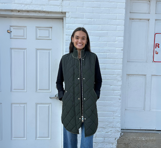 Adroit Atelier - Destiny Quilted Vest in Cilantro