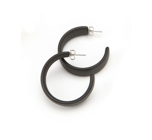 PONO - Lucite Chunky Hoop in Matte Black