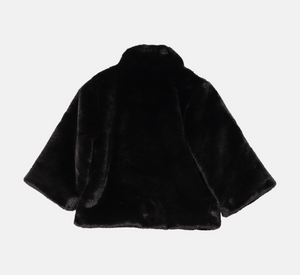 Echo - Faux Fur Jacket in Black