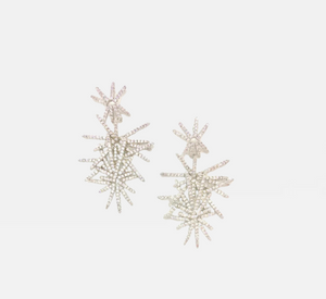 A.C. - Silver Pave Firework Drops Earrings