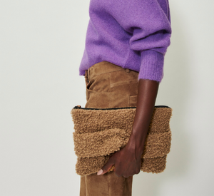 Luisa Cerano - Boucle Wool Pouch in Miso