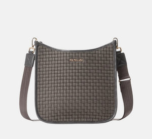 MZ Wallace - Small Woven Box Crossbody in Magnet