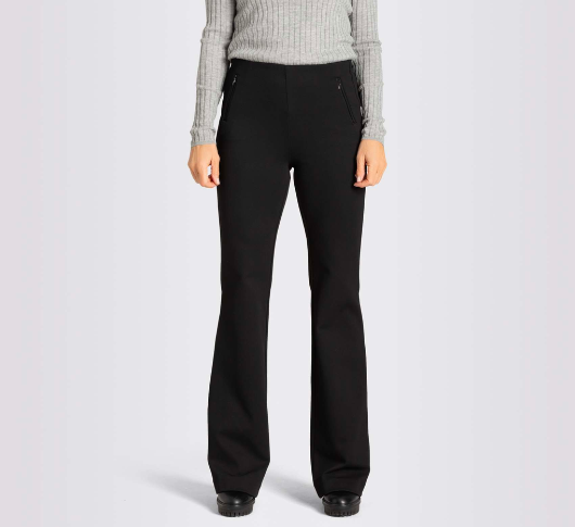 MAC - Boot Zip Stretch Pant in Black