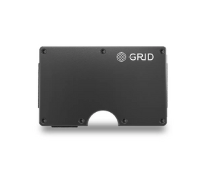 GRID WALLET - Grid Metal Wallet in Gunmetal Aluminum