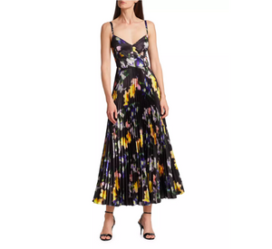 ML Monique Lhuiller - Ella Floral Satin Midi Dress