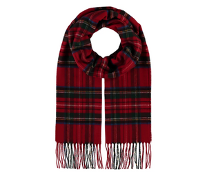 FRAAS SCARF COMPANY - Traditional Tartan Cashmink Scarf in Red Plaid