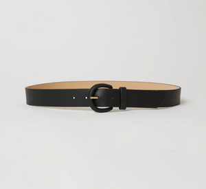 B-Low The Belt - Yara Leather Belt with Leather Buckle in Black