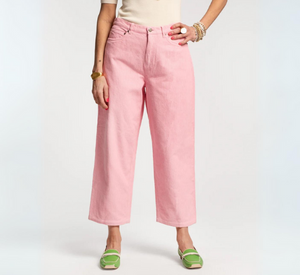 Frances Valentine - Janecord Wide Leg Corduroy Pant in Pink