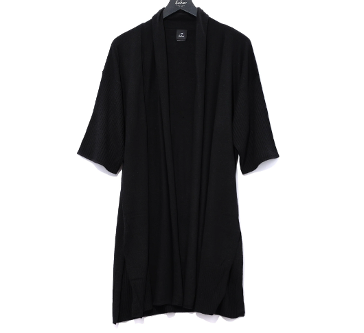 
            
                Load image into Gallery viewer, Echo - Essential Open Cardigan in Black
            
        