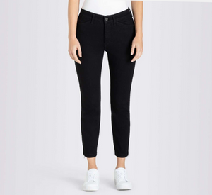 MAC JEANS - Dream Chic Cropped Jeans with Zip Detail in Black