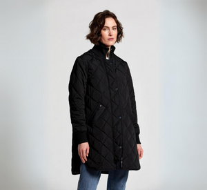 Adroit Atelier - Libby Quilted Full Zip Coat in Black