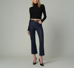 Joe's Jeans - Callie Coated Crop Bootcut Pants in Navy