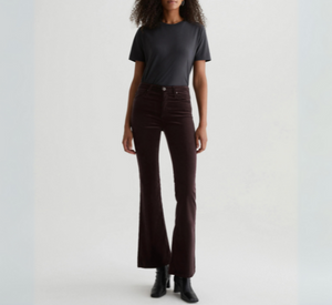 AG Jeans - Farrah Velvet Bootcut Pants in Amaretto