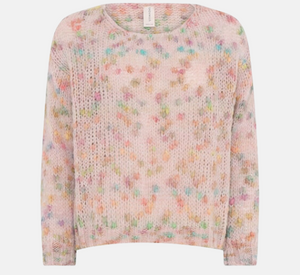 Skovhuus - Soft Dot Wool Acryllic Sweater in Pink Pastel