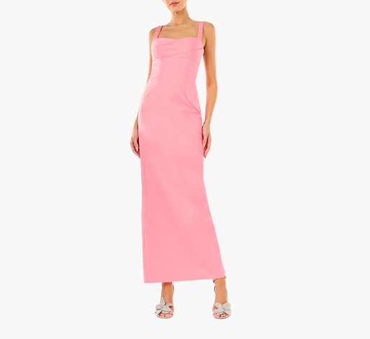 
            
                Load image into Gallery viewer, ML Monique Lhuillier - Marina Sleeveless Faille Column Gown in Petal Pink
            
        