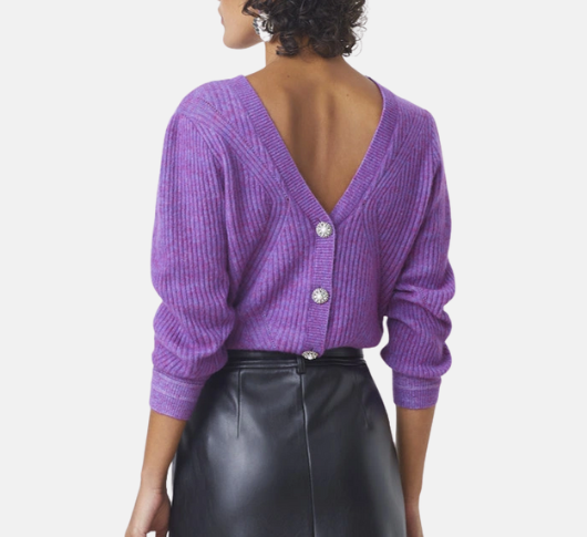 Suncoo - Pollen Reversible Cardigan in Indigo