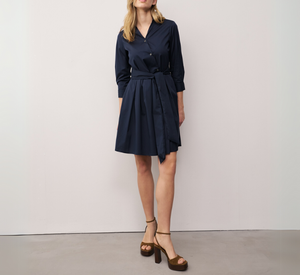 0039 Italy - Jule Collared Wrap Dress in Navy