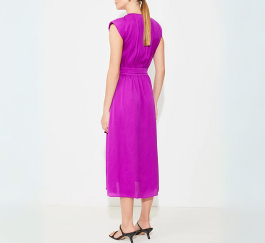 Suncoo - Wrap Dress with Belt in Violet