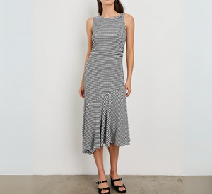 RAILS - Daija Asymmetrical Hem Detailed Dress in Black Gingham