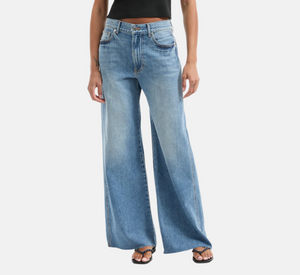 Veronica Beard - Kasey Mid Rise Wide-Leg Jeans in Dusted