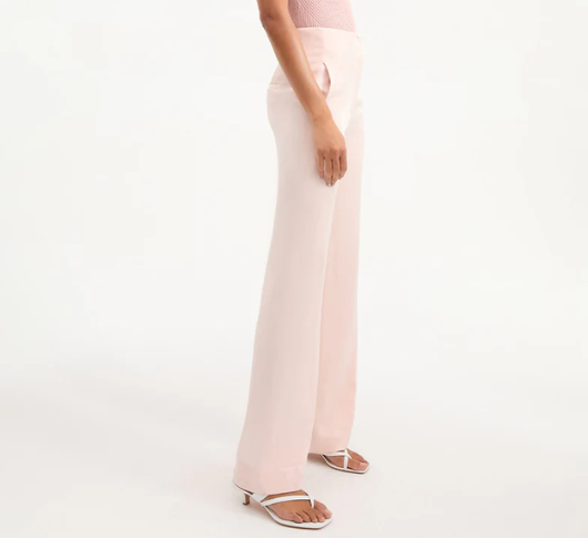 Shell Lustig Veronica Beard - Ronin Satin Wide Leg Trouser in Pink Shell – Sophia Lustig