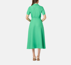 Shoshanna - Dillon Midi Collared Dress in Spring Green