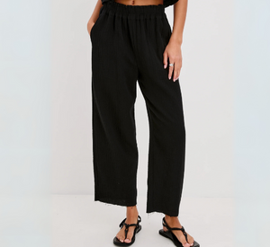 RAILS - Leon Gauze Crop Pant in Black