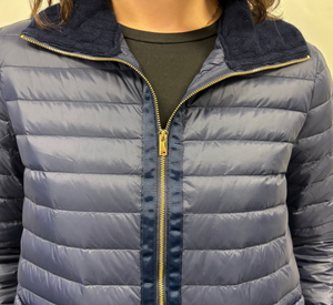 Cortland Park - Yellowstone Puffer with Cashmere Collar in Navy