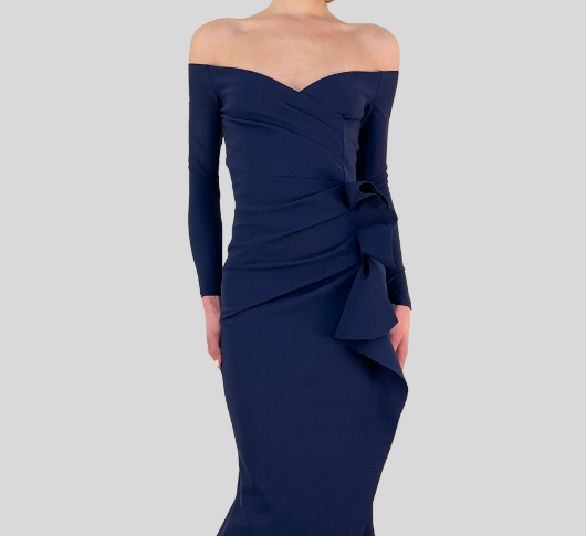 Chiara Boni La Petite Robe - Silveria Long Dress in Blu Notte