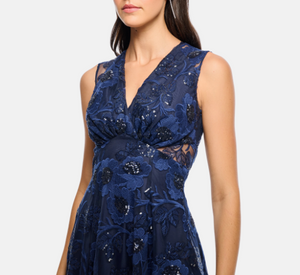 Shoshanna Women's Midnight Zia Embroidered Floral Tulle Elliott Dress Shoshanna Women's Midnight Zia Embroidered Floral Tulle Elliott Dress