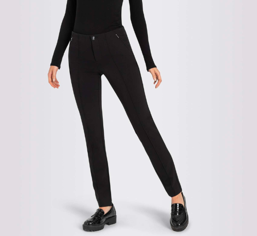 MAC - Anna Zip Stretch Pant in Black