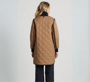 Adroit Atelier - Libby Quilted Full Zip Coat in Toffee