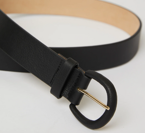 B-Low The Belt - Yara Leather Belt with Leather Buckle in Black