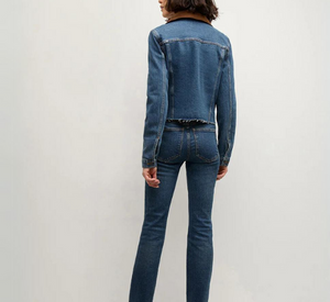 Veronica Beard - Cara Denim Jacket With Corduroy Collar in Thriller