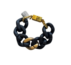 PONO - Magnetic Chunky Chain Lucite Bracelet in Matte Black