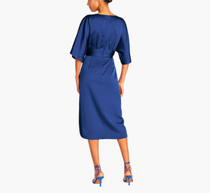 Theia - Alicia V-Neck Cocktail Dress in Deep Sapphire