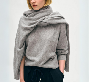 White + Warren - Cashmere Travel Wrap in Grey Heather