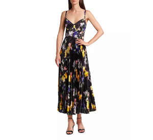 ML Monique Lhuiller - Ella Floral Satin Midi Dress