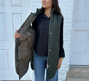 Adroit Atelier - Destiny Quilted Vest in Cilantro