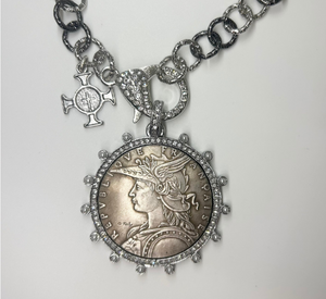 Elisabeth Pohle - Lady Liberty Coin Necklace in Silver